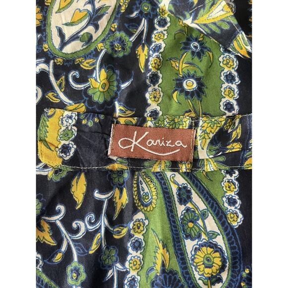 VTG Kariza Wrap Skirt Womens One Size Black Layer Boho Sheer Festival India Silk - Picture 7 of 9